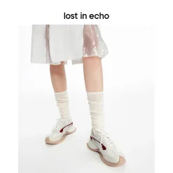 Lost In Echo Upturned Toe Retro Sneaker Beige