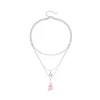 Lost In Echo Yetti Balloons Three-Layer Necklace Pink