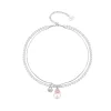 Lost In Echo Yetti Double-Layer Pearl Necklace Pink