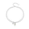 Lost In Echo Yetti Double-Layer Pearl Necklace Sliver