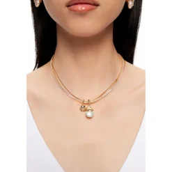 Lost In Echo Yetti Double-Layer Pearl Necklace Gold