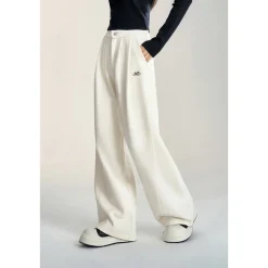 MacyMccoy Chenille Draped Wide-Leg Pants White