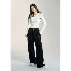 MacyMccoy Chenille Draped Wide-Leg Pants Black