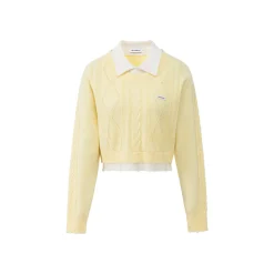 MacyMccoy Fake-2-Piece Frayed Edge Sweater