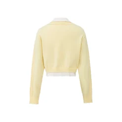 MacyMccoy Fake-2-Piece Frayed Edge Sweater