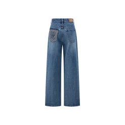 MacyMccoy Heart Pocket Wide-Leg Denim Jeans