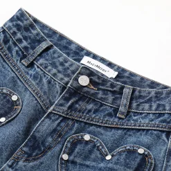MacyMccoy Heart Pocket Wide-Leg Denim Jeans