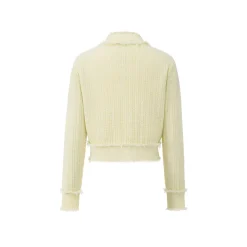 MacyMccoy Logo Destroyed Tassel Knit Cardigan