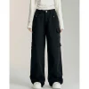 MacyMccoy Pleated Wide-Leg Cargo Pants Black
