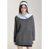 MacyMccoy Shirt Patchwork Irregular Silhouette Sweater