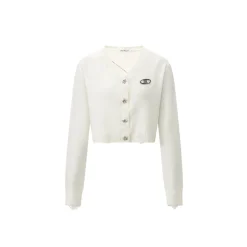 MacyMccoy Star Button Chain Destroy Cardigan