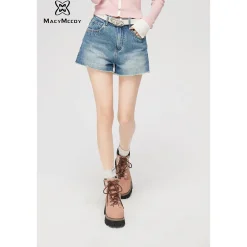 MacyMccoy Star Logo Destroyed Edges Shorts
