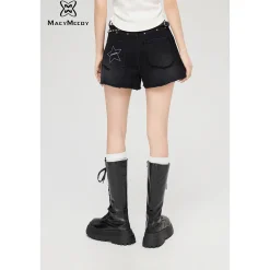MacyMccoy Star Logo Destroyed Edges Shorts