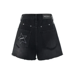 MacyMccoy Star Logo Destroyed Edges Shorts