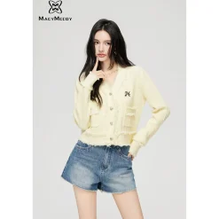MacyMccoy Star Logo Destroyed Edges Shorts