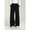 MacyMccoy Wrinkle Wide-Leg Fleece-Lined Pants Black