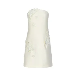 Marc Moore 3D Floral Bustier Dress Light Yellow