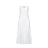Marc Moore Jacquard V-Neck Sleeveless Dress White
