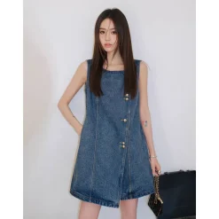 Marc Moore Vintage Buckle Denim Dress