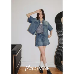 Marc Moore Vintage Washed Denim Shorts