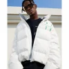 MEDM Embroidery Logo Down Jacket White
