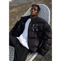 MEDM Embroidery Logo Down Jacket Black