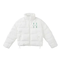 MEDM Embroidery Logo Down Jacket White