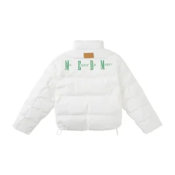 MEDM Embroidery Logo Down Jacket White