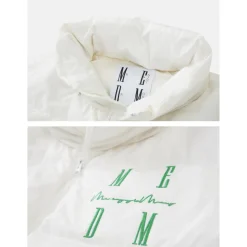 MEDM Embroidery Logo Down Jacket White