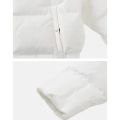 MEDM Embroidery Logo Down Jacket White