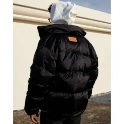 MEDM Embroidery Rose Logo Down Jacket Black