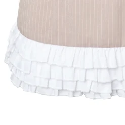 MeliMosa Bow Lace-Up Striped Slip Dress