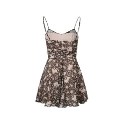 MeliMosa 3D Flower Printed Chiffon Slip Dress