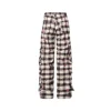 MeliMosa Kitty Printed Plaid Pocket Pants