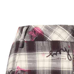 MeliMosa Kitty Printed Plaid Pocket Pants
