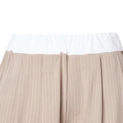MeliMosa Patchwork Waist Striped Pants Pink
