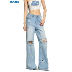 NAWS Classical Destroyed Straight-Leg Jeans