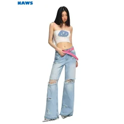 NAWS Classical Destroyed Straight-Leg Jeans