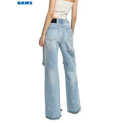 NAWS Classical Destroyed Straight-Leg Jeans
