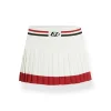 NAWS Color Contrast Striped Low-Rise Pleated Skirt