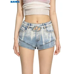 Naws Gradient Stretch Slim Denim Shorts