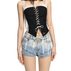 Naws Gradient Stretch Slim Denim Shorts