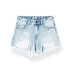 NAWS Irregular A-line Raw Edge Denim Shorts
