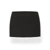 NAWS Lace Patchwork Low Rise Skirt Black