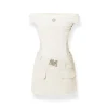 NAWS Suede Satin Fake-2-Piece Patchwork Tube Top Dress