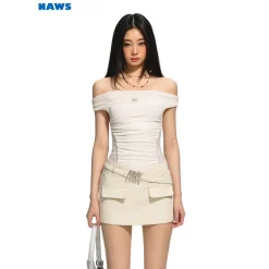 NAWS Suede Satin Fake-2-Piece Patchwork Tube Top Dress