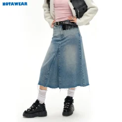 NotAwear Accordion Denim Long Skirt