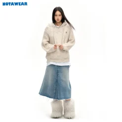 NotAwear Accordion Denim Long Skirt