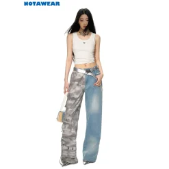 NotaWear Camouflage Patchwork Denim Jeans
