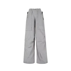 NotAwear Casual Drawstring Oversized Pants Grey
